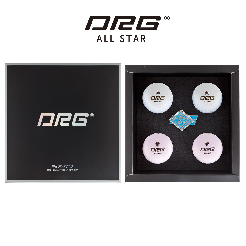 [사은품 증정] 디알지 소프트&롱 펄코팅 ALL STAR 골프공 4구 + 볼마커 세트
