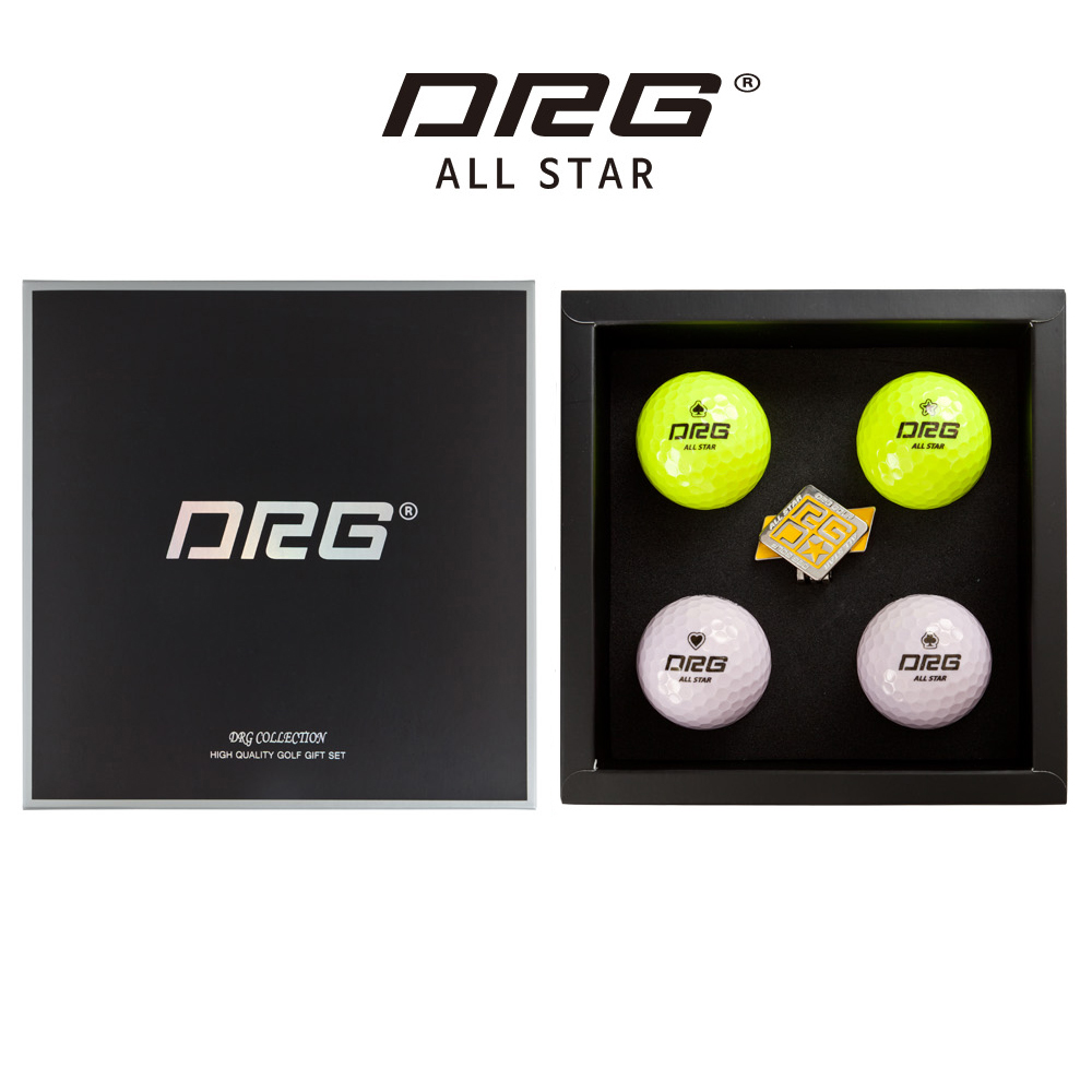 [사은품 증정] 디알지 소프트&롱 펄코팅 ALL STAR 골프공 4구 + 볼마커 세트