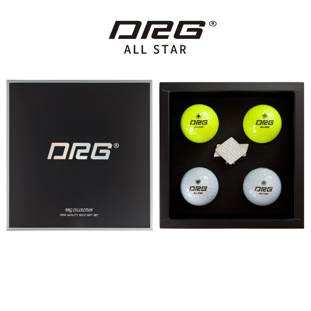 [사은품 증정] 디알지 소프트&롱 펄코팅 ALL STAR 골프공 4구 + 볼마커 세트